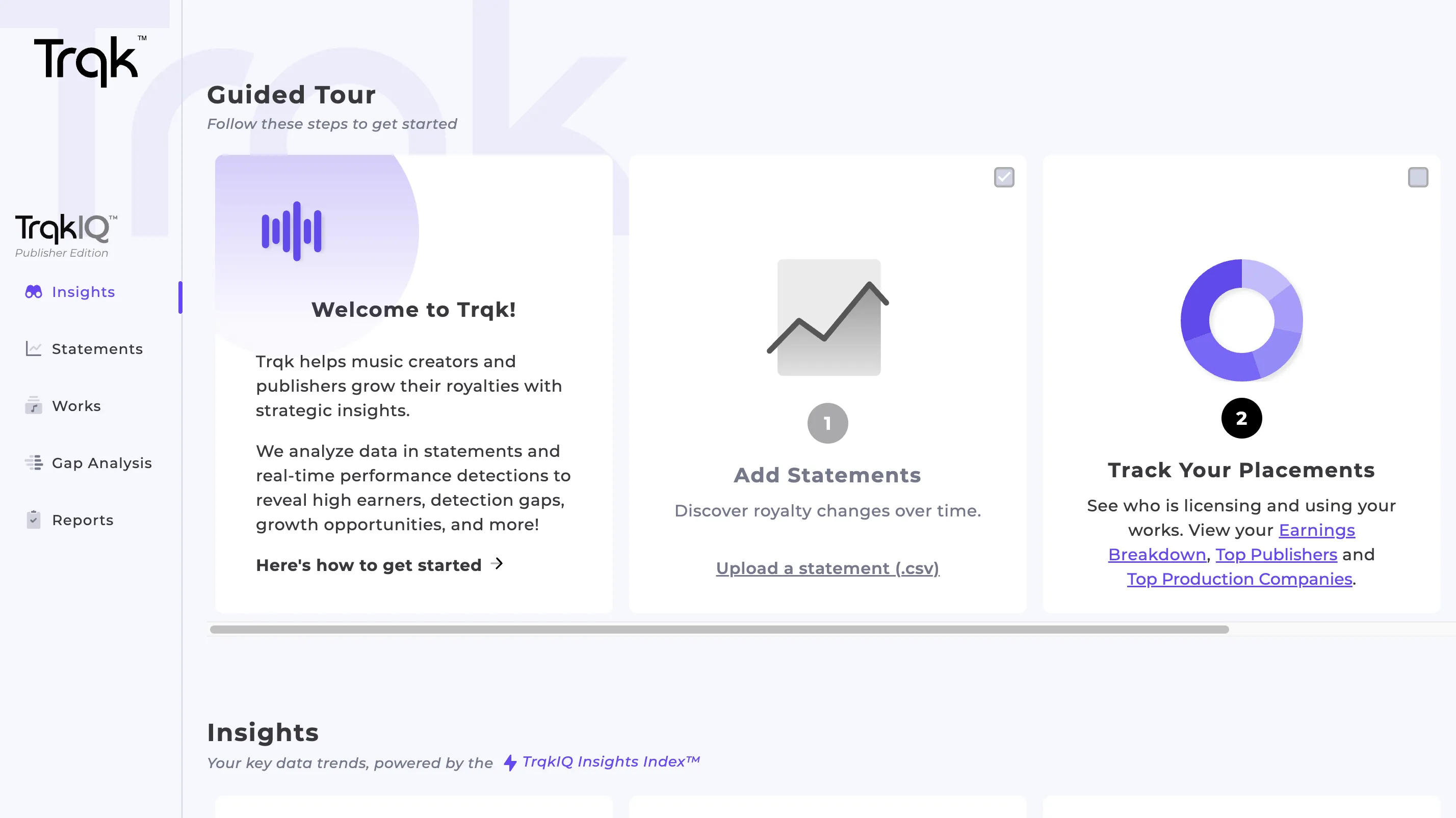 Trqk guided tour page